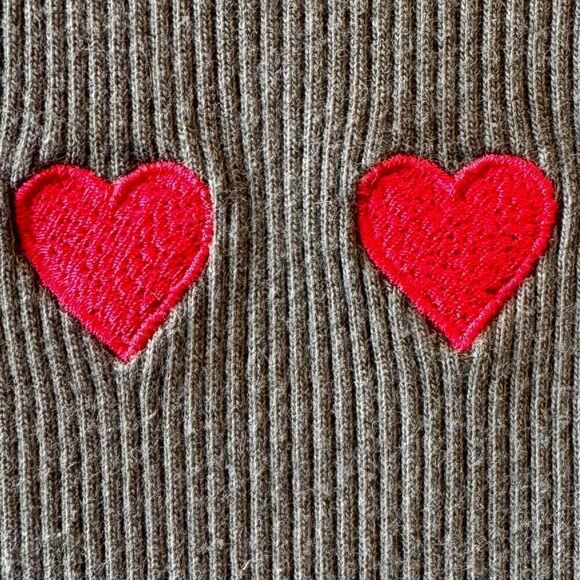 Brandy Melville Brown Ronnie  Hearts Lace Tank Top - Picture 5 of 5